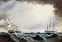 James E Buttersworth - Two Clipper Ships